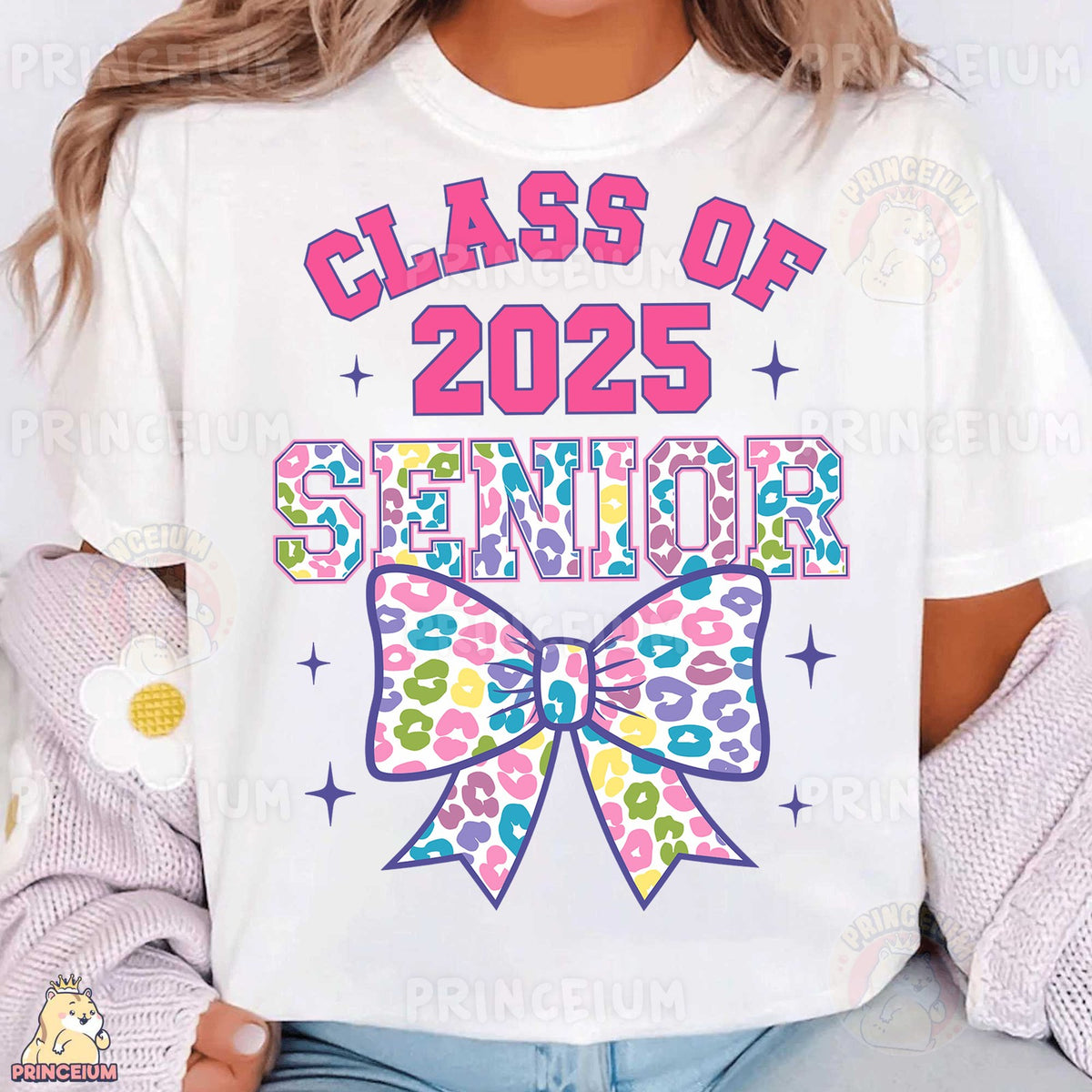 Class of 2025 Senior Leopard Bow