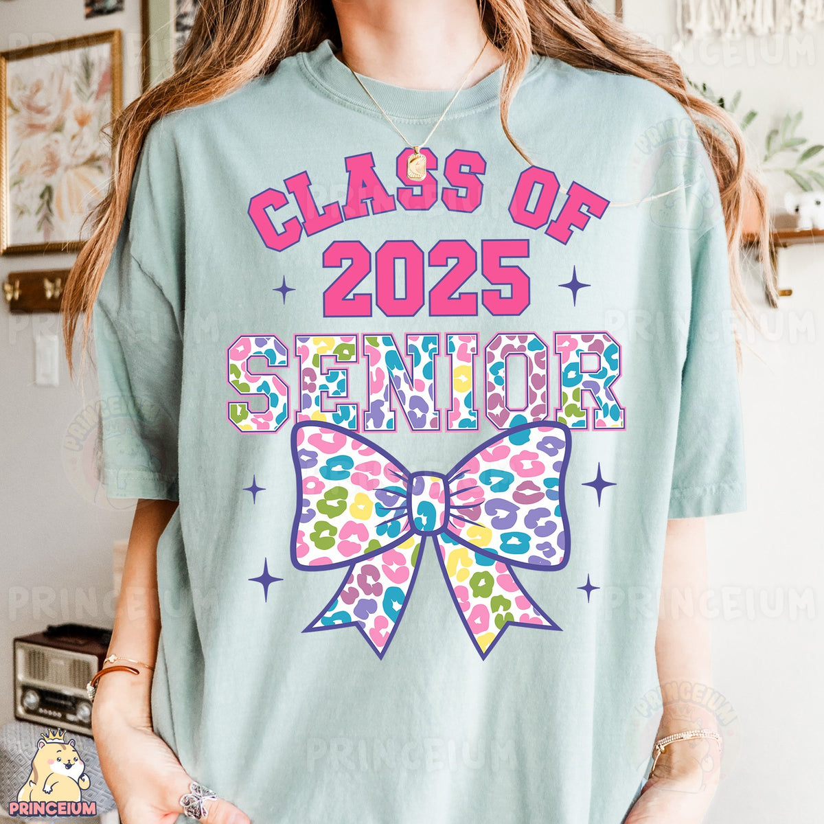 Class of 2025 Senior Leopard Bow