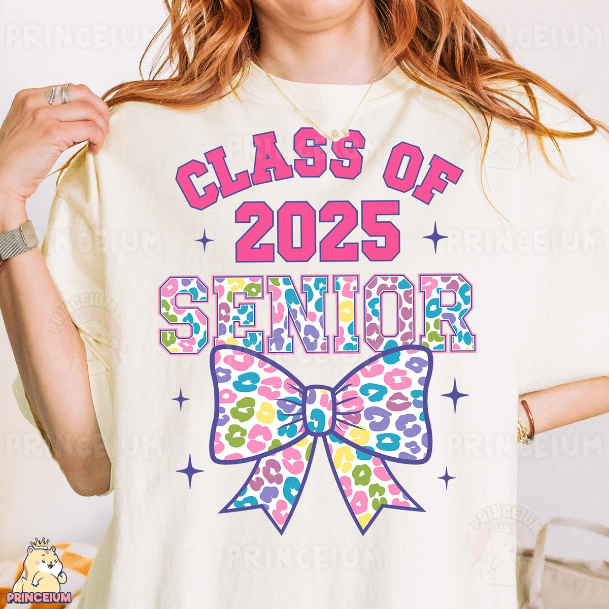 Class of 2025 Senior Leopard Bow