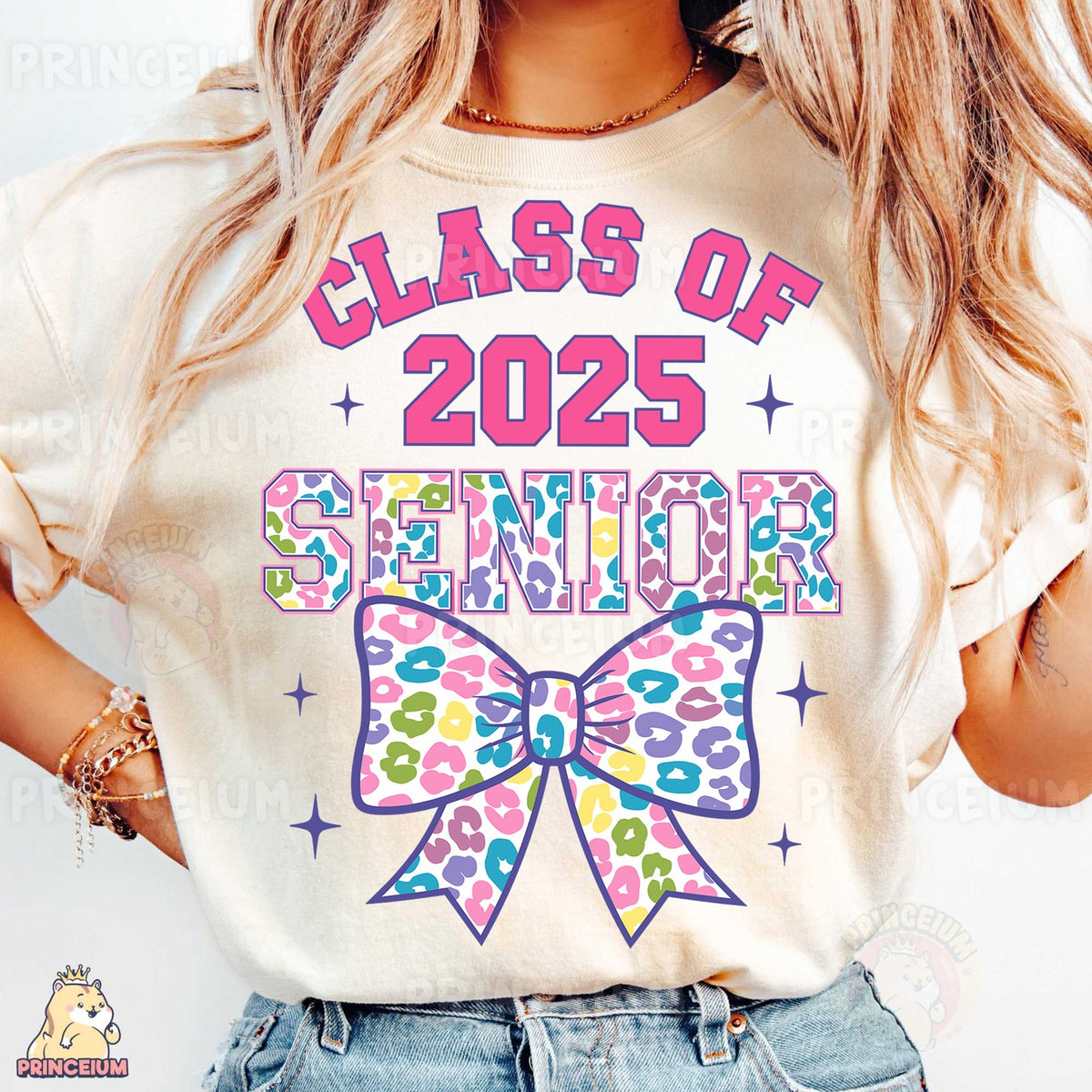 Class of 2025 Senior Leopard Bow
