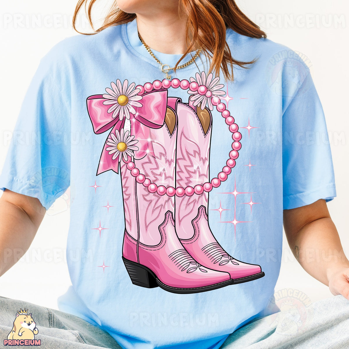 Pink Cowgirl Boots with Bow