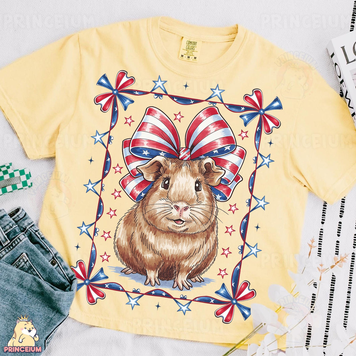 Patriotic Guinea Pig Bow