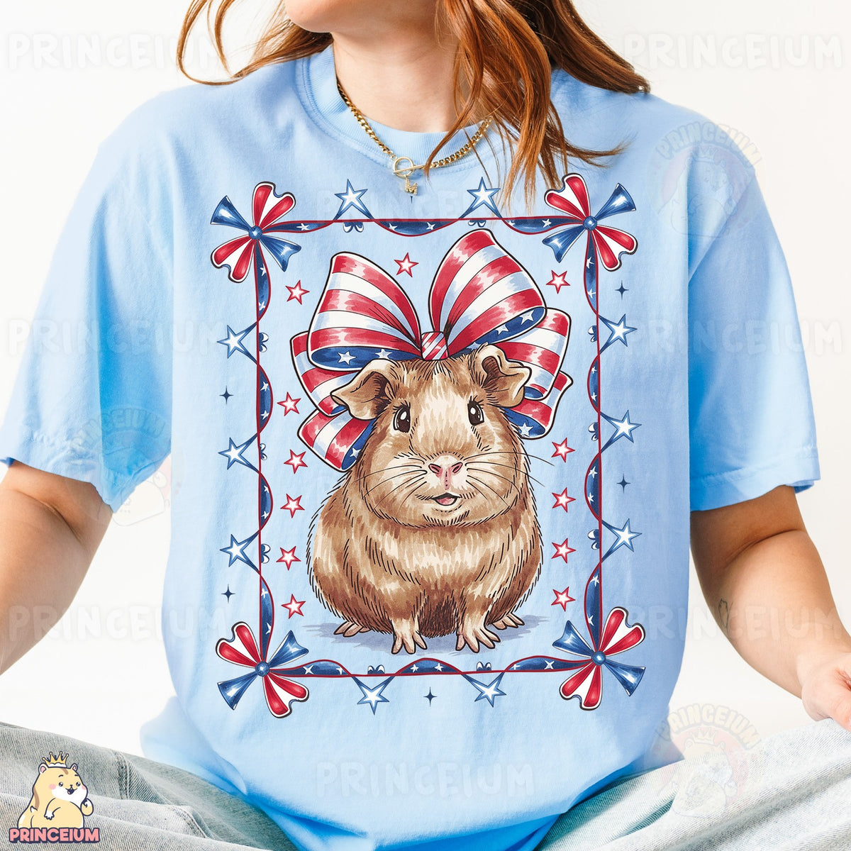 Patriotic Guinea Pig Bow