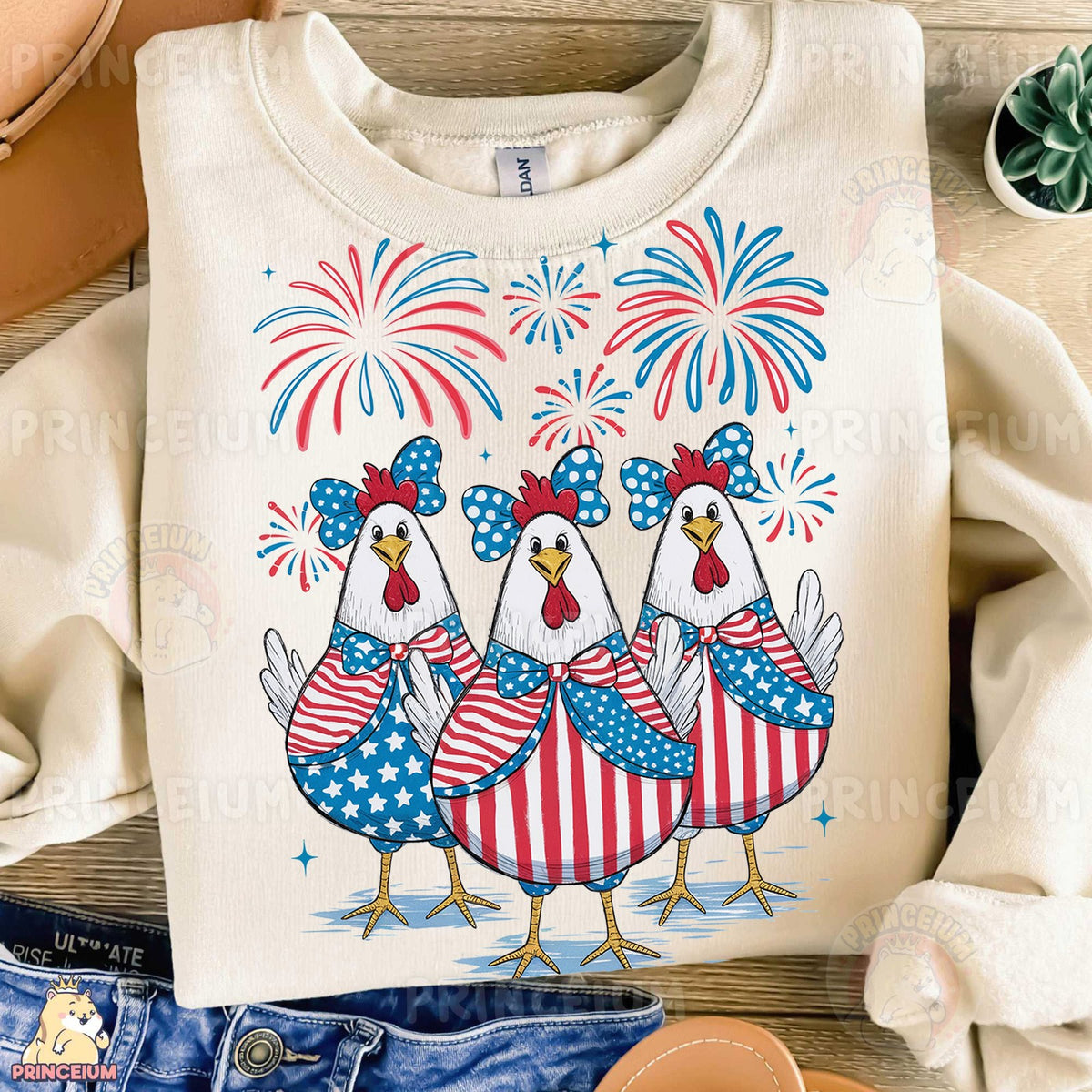 Patriotic Chicken Trio