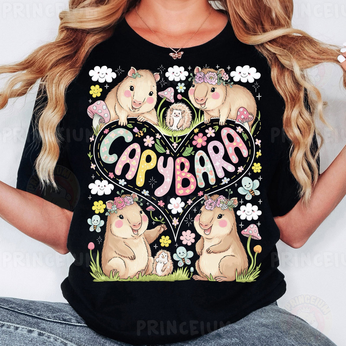 Capybara Flower Friends
