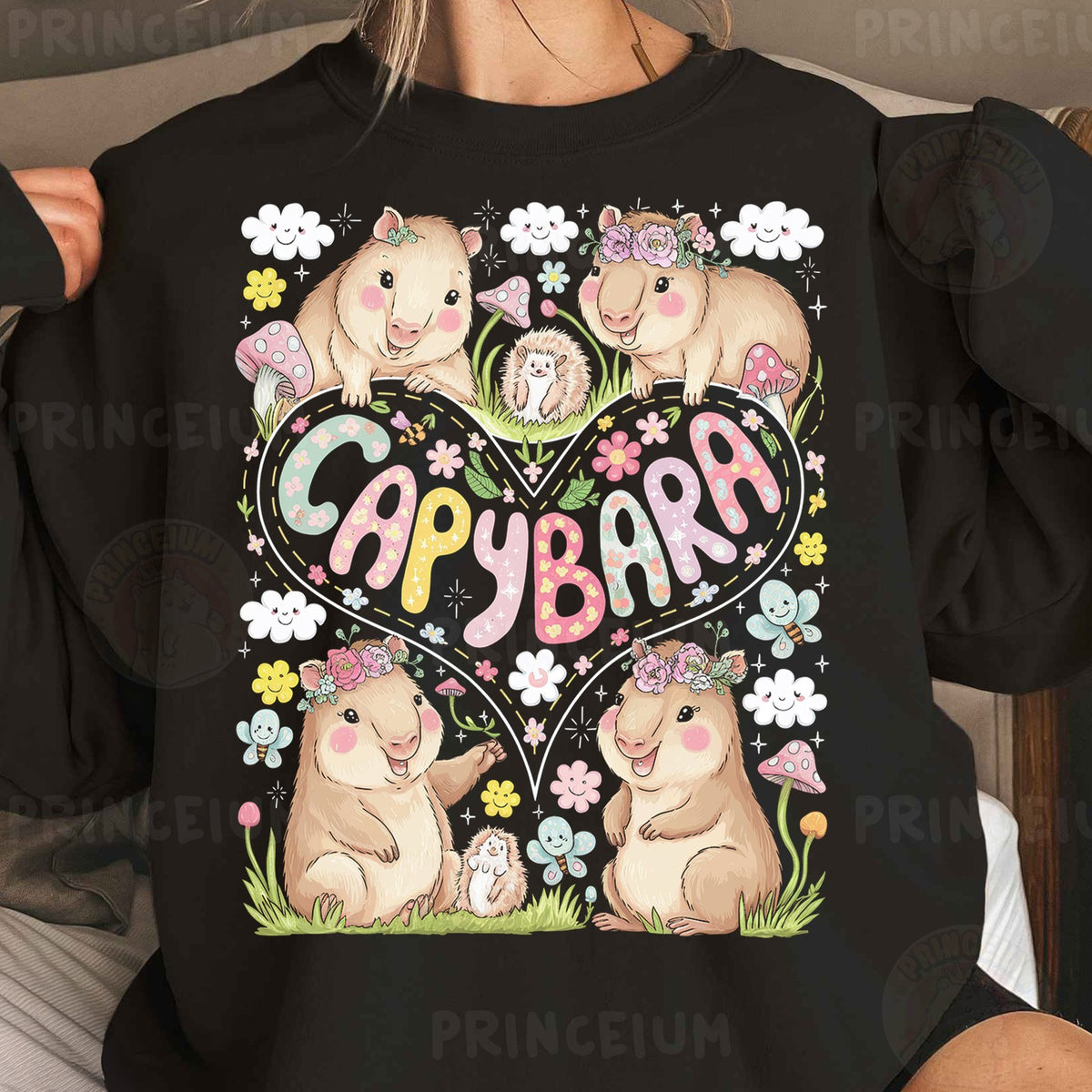 Capybara Flower Friends