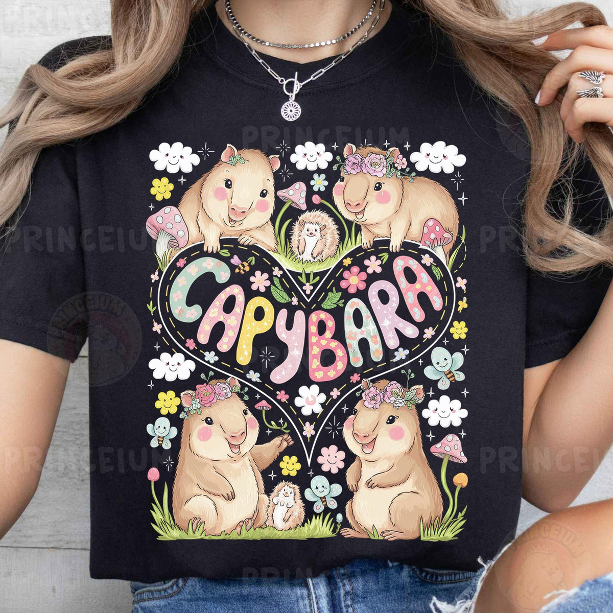 Capybara Flower Friends