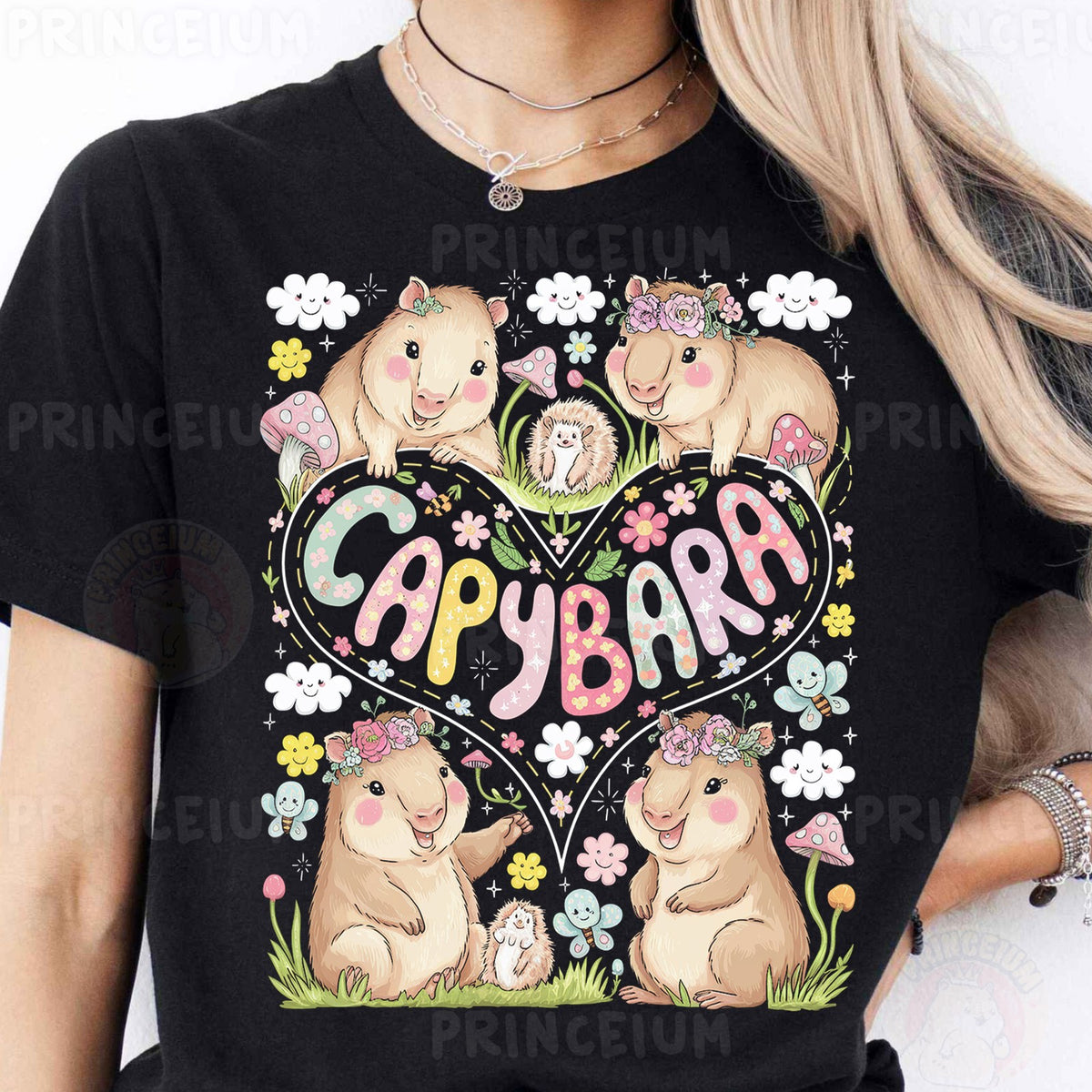 Capybara Flower Friends