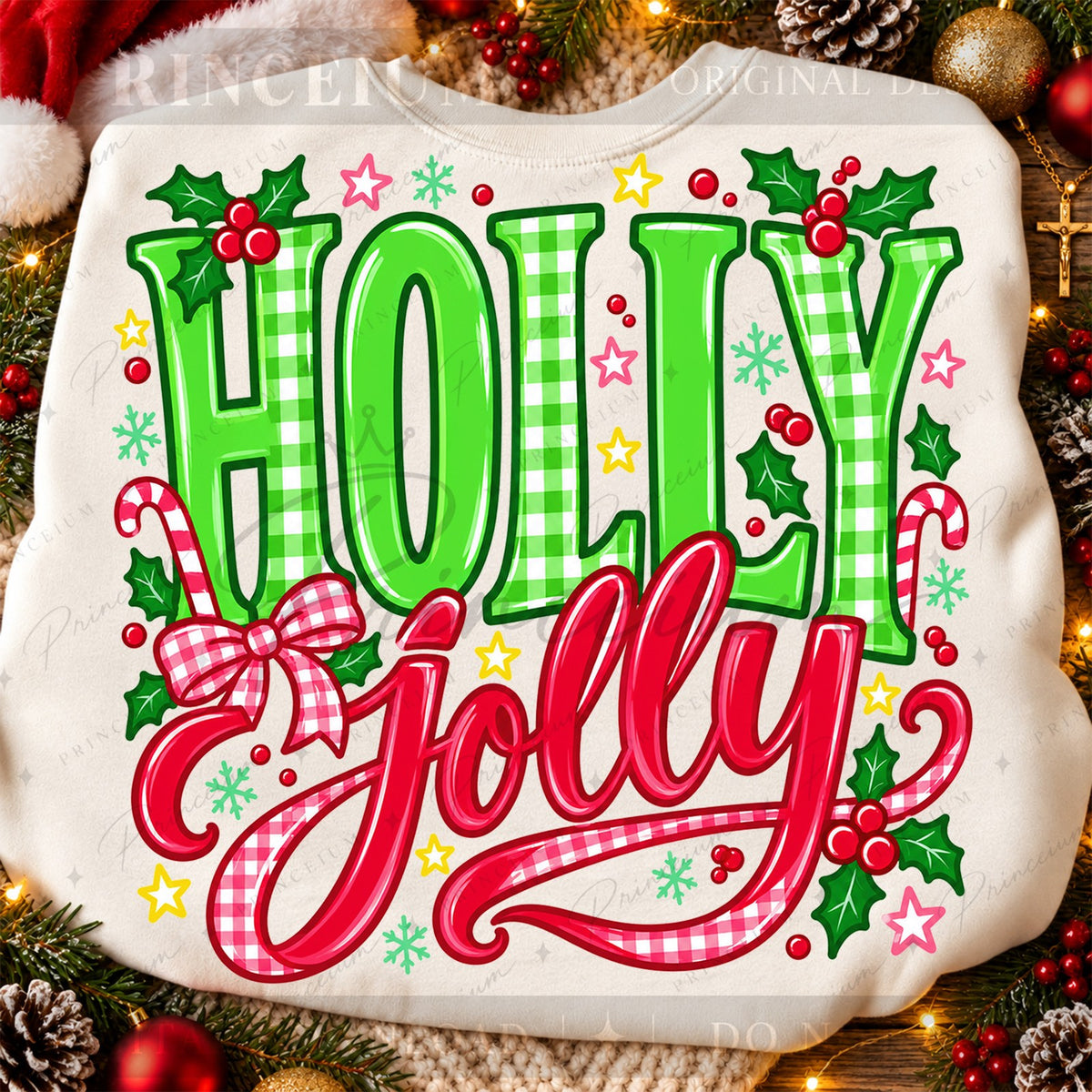 Holly Jolly Gingham Christmas