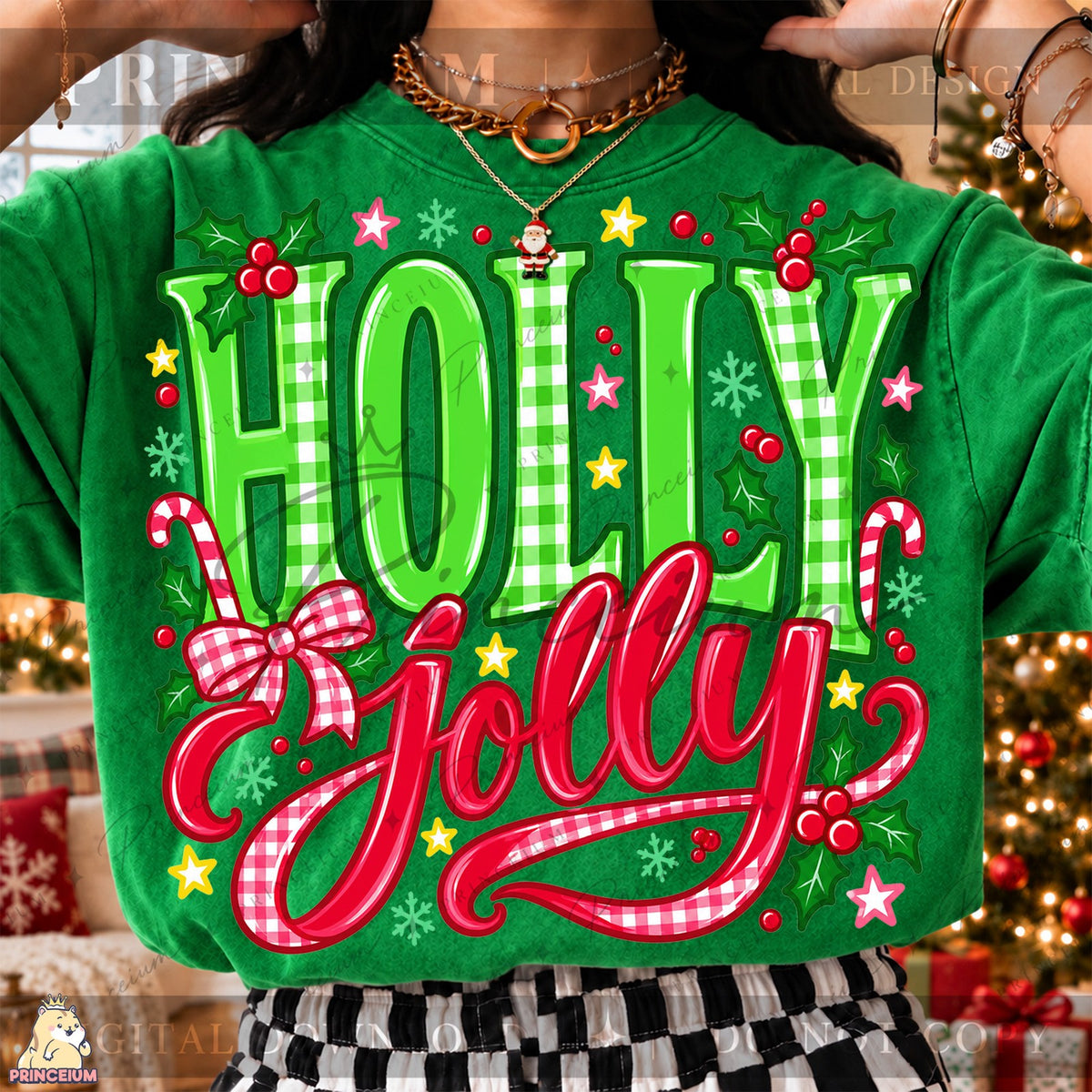 Holly Jolly Gingham Christmas