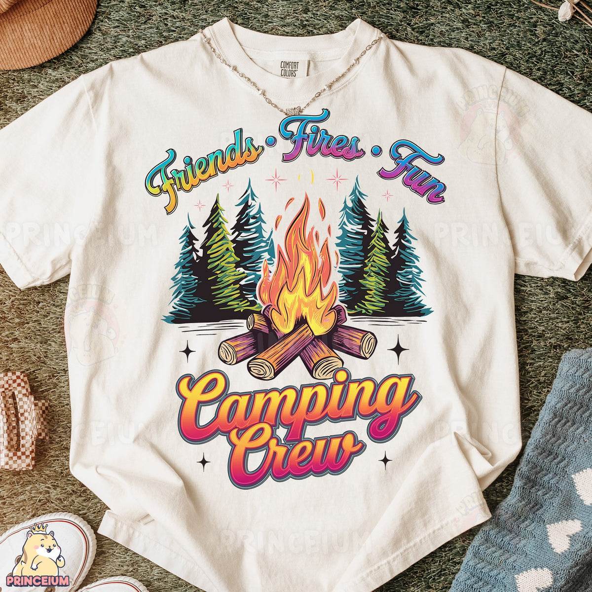 Friends Fires Fun Camping Crew