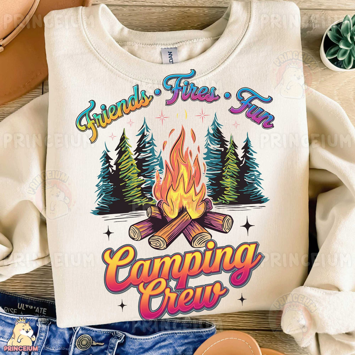 Friends Fires Fun Camping Crew