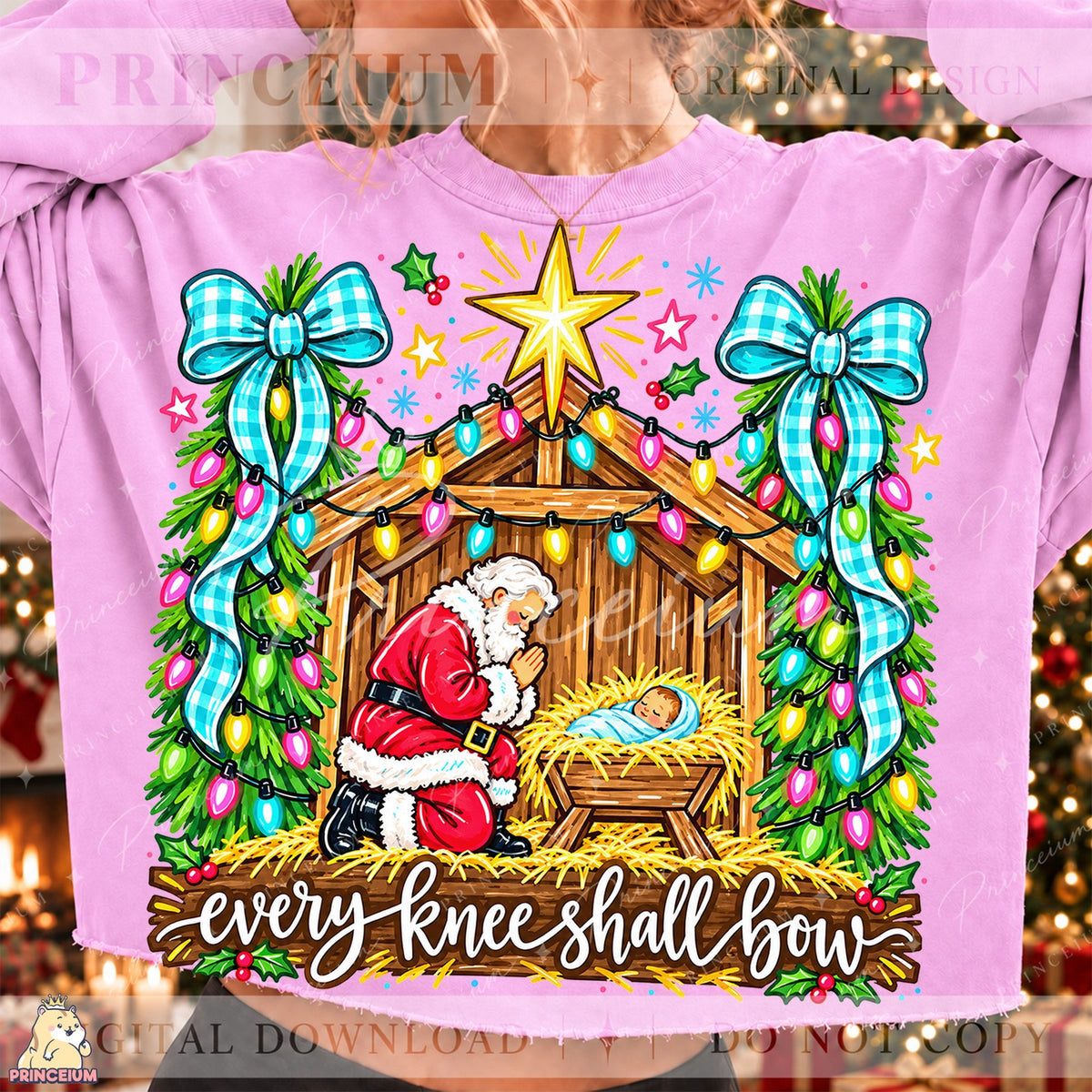 Every Knee Shall Bow Santa Nativity