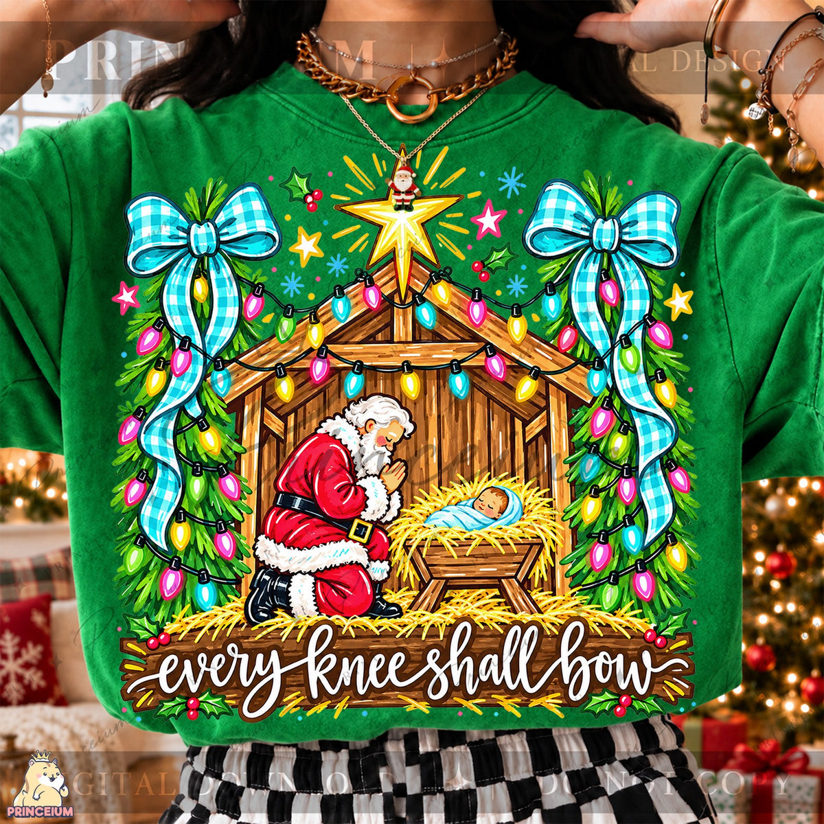 Every Knee Shall Bow Santa Nativity
