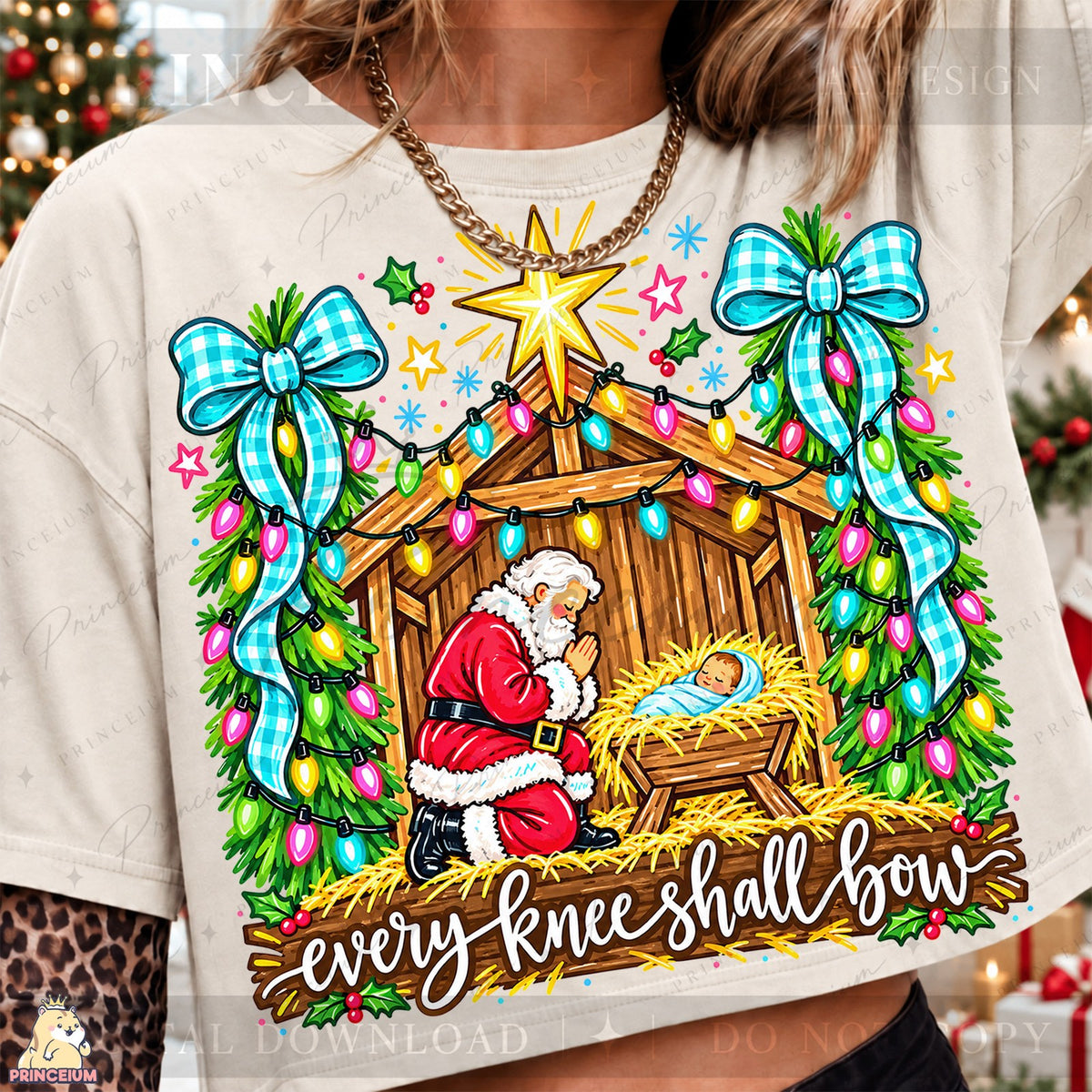 Every Knee Shall Bow Santa Nativity