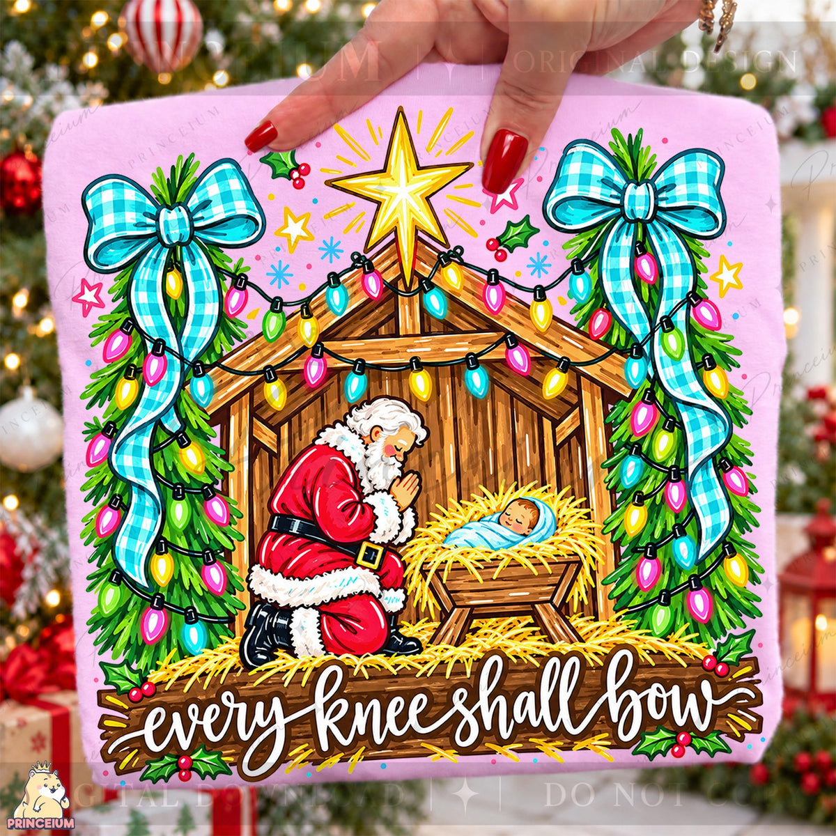 Every Knee Shall Bow Santa Nativity