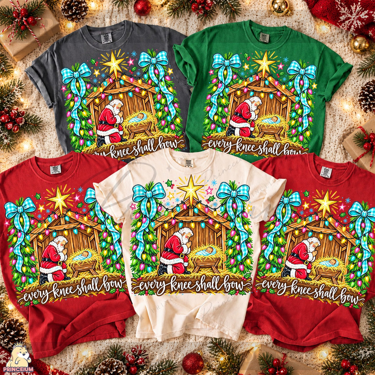 Every Knee Shall Bow Santa Nativity