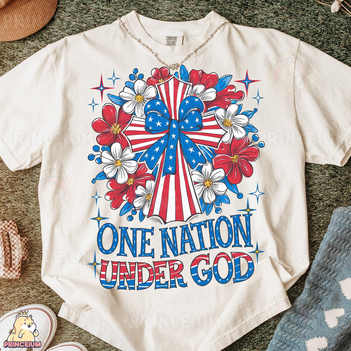 One Nation Under God Flag Cross