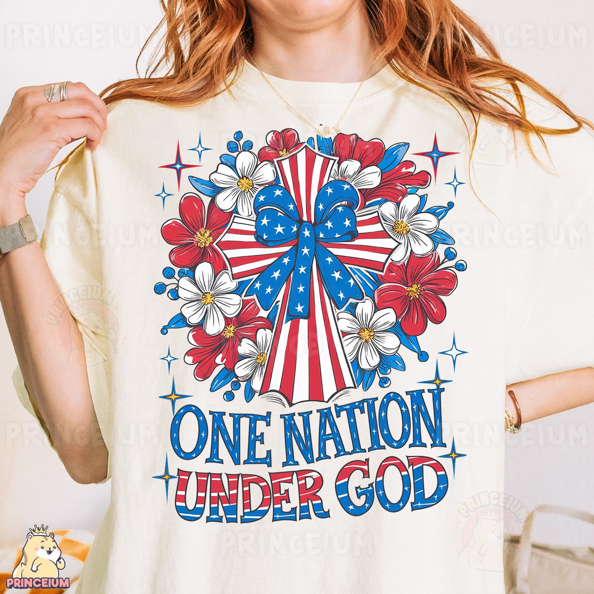 One Nation Under God Flag Cross