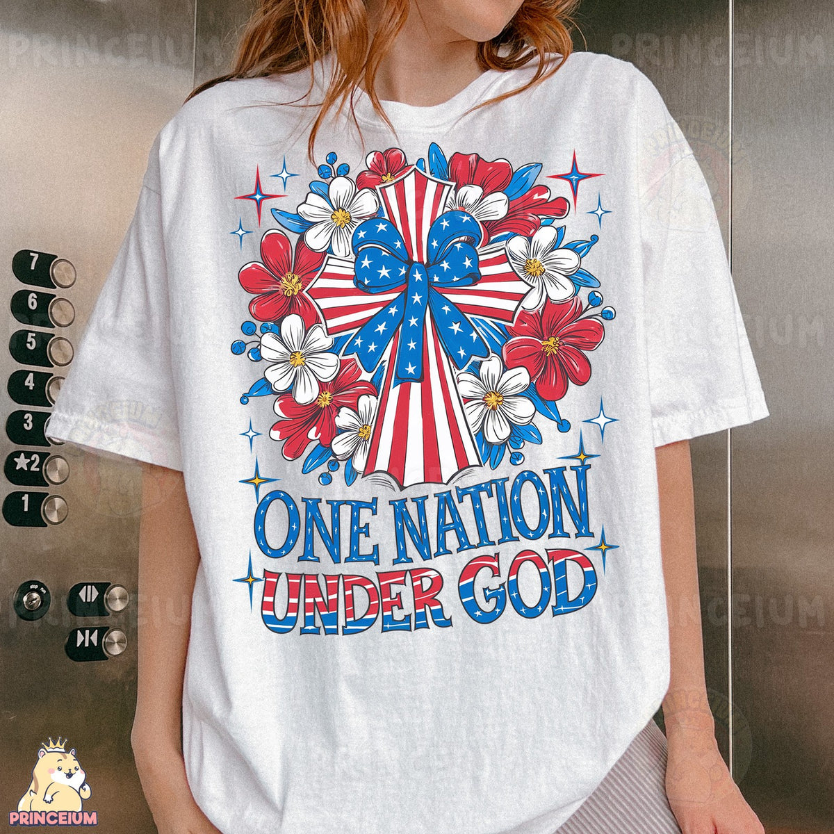 One Nation Under God Flag Cross