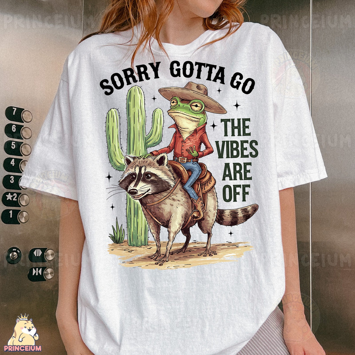 Sorry Gotta Go Frog Cowboy