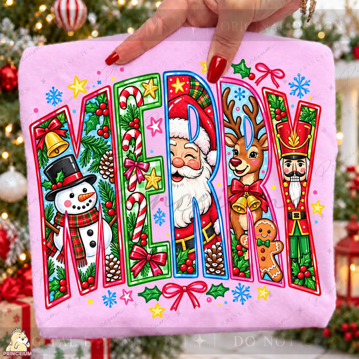 Merry Christmas Character Letters