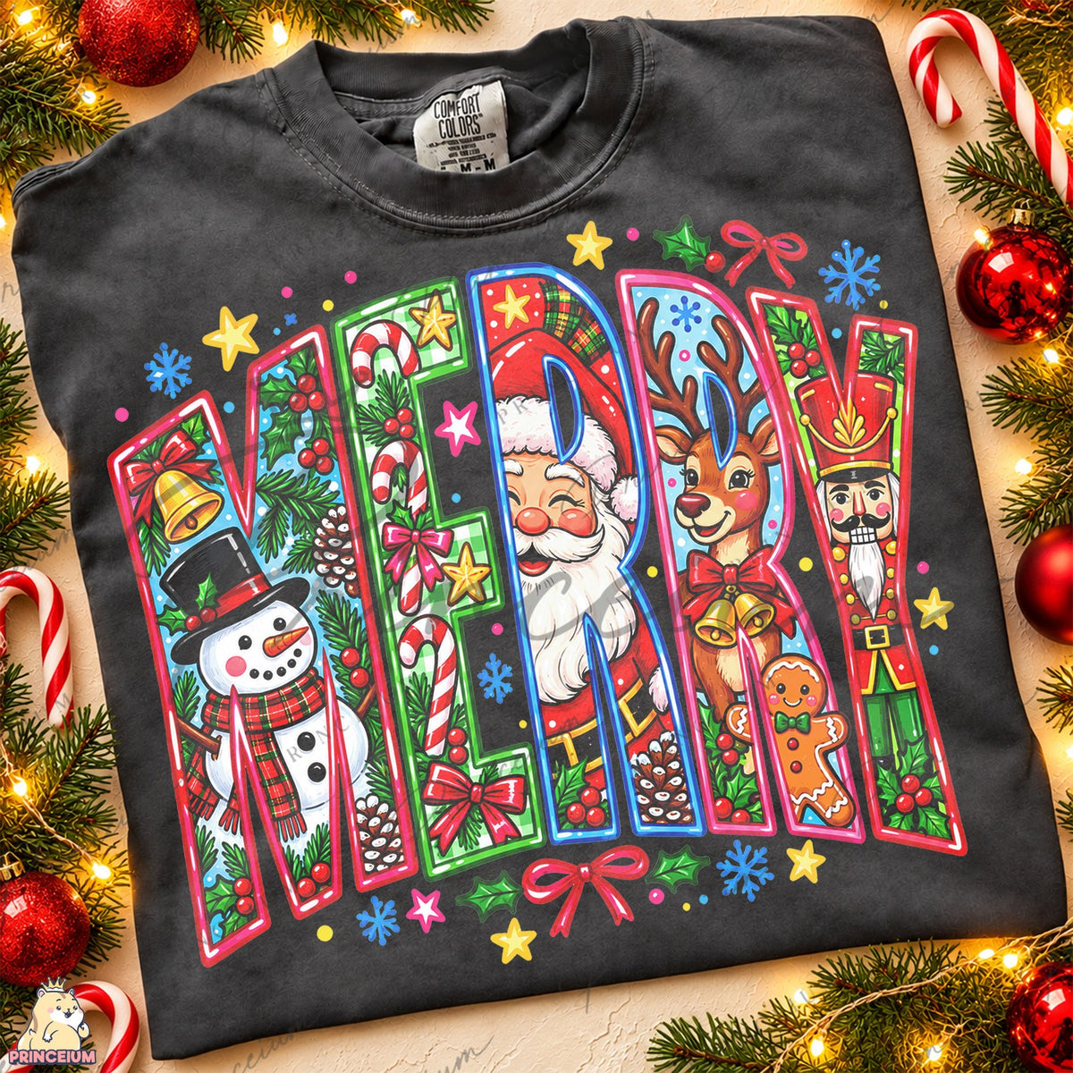 Merry Christmas Character Letters