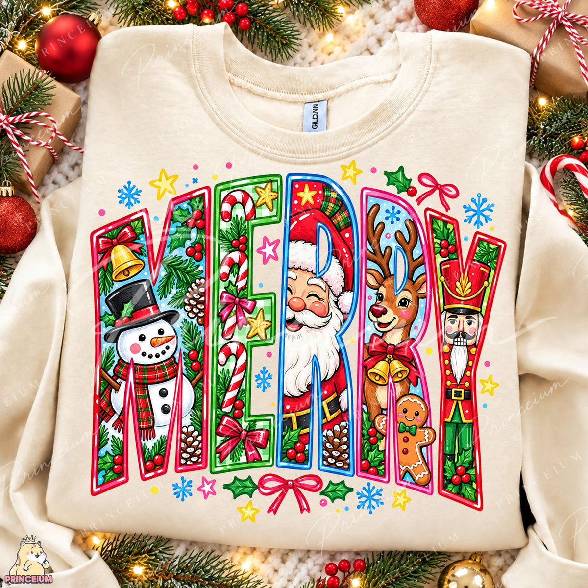 Merry Christmas Character Letters