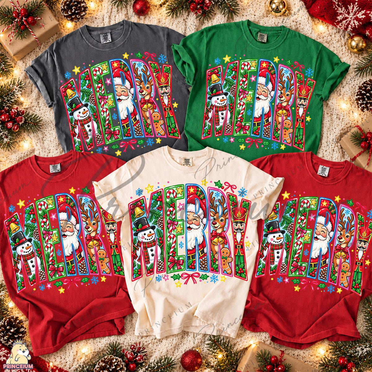 Merry Christmas Character Letters