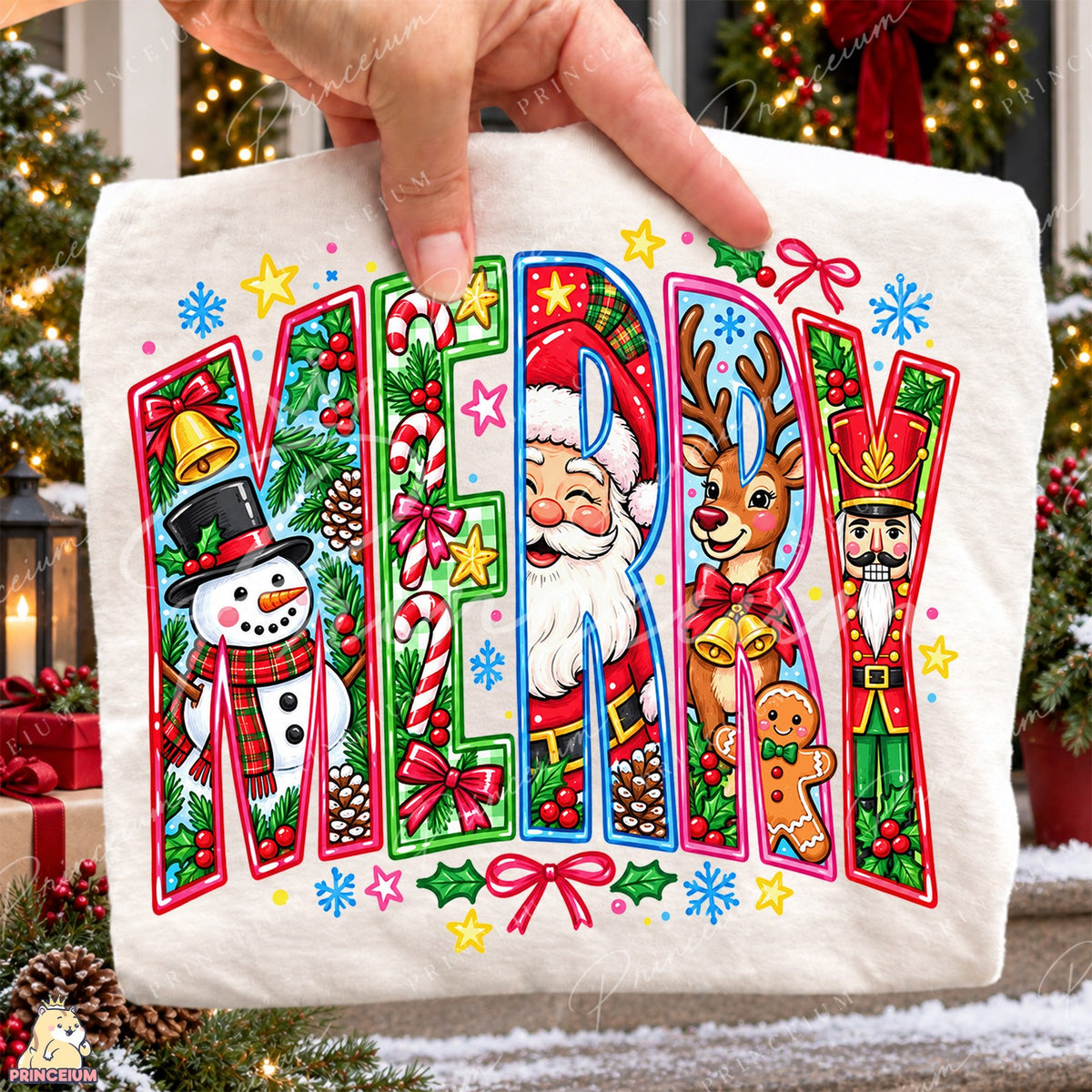 Merry Christmas Character Letters