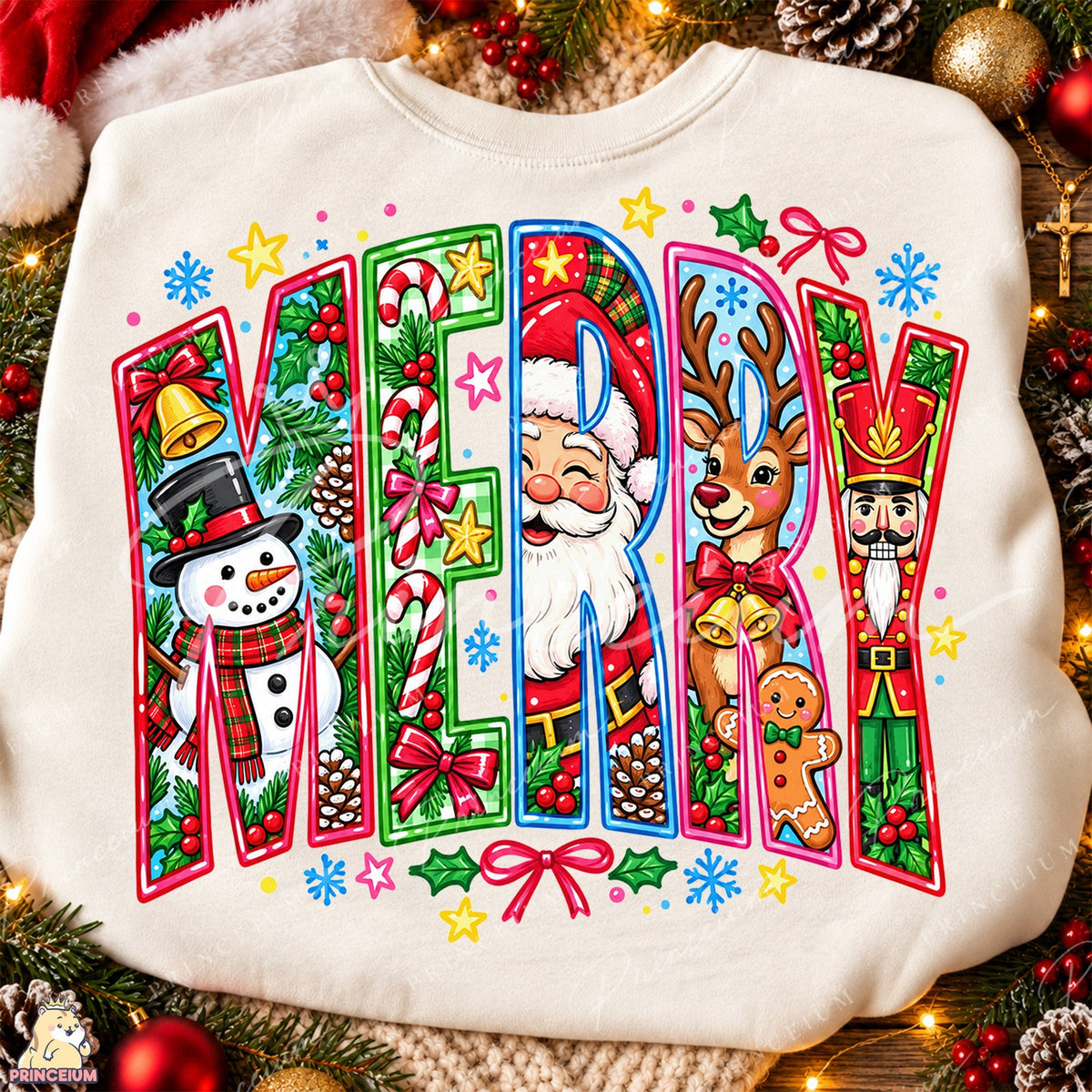 Merry Christmas Character Letters