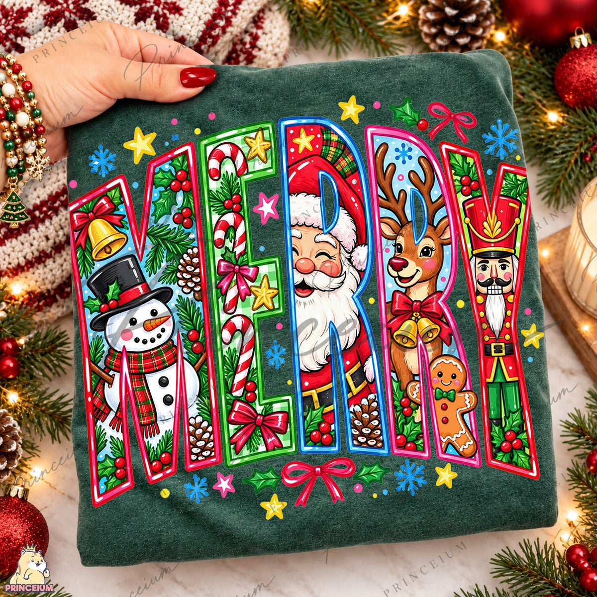 Merry Christmas Character Letters