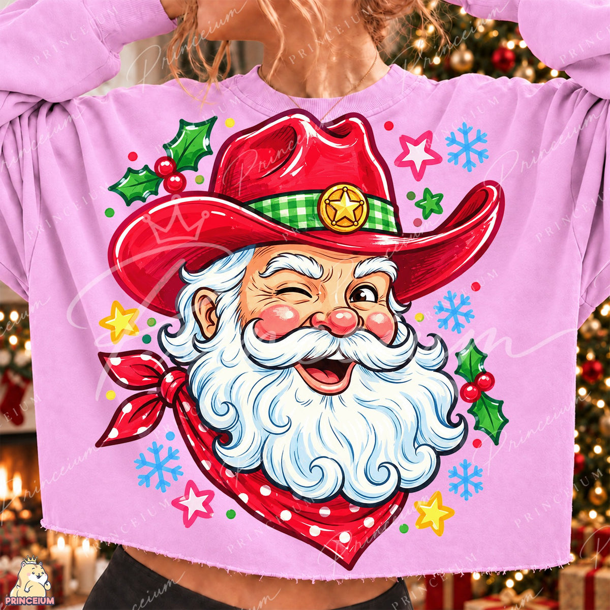 Winking Cowboy Santa