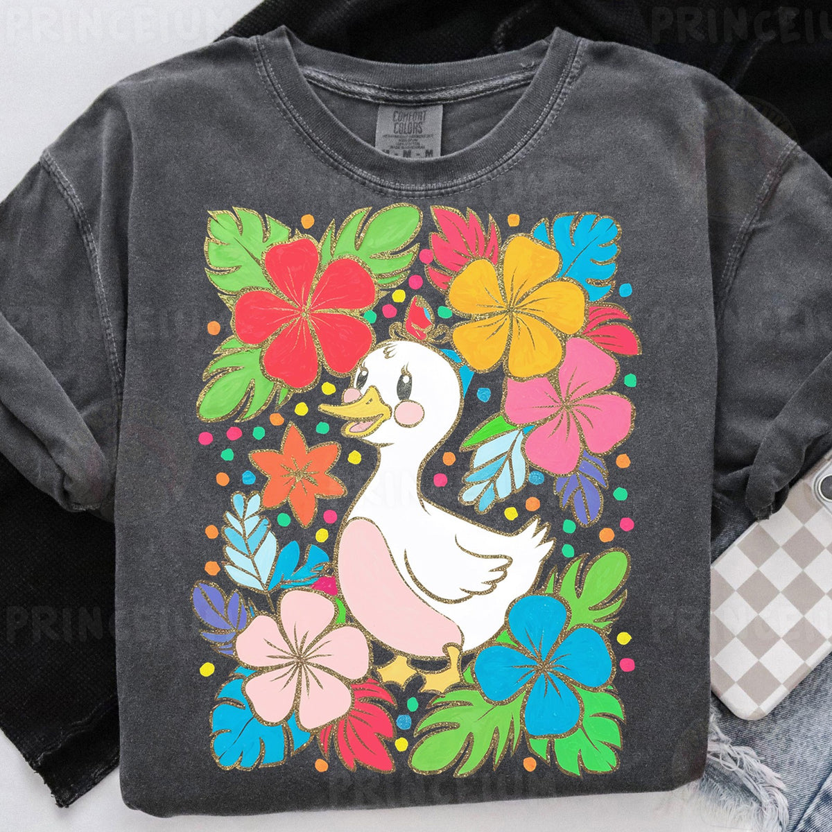 Tropical Floral Duck