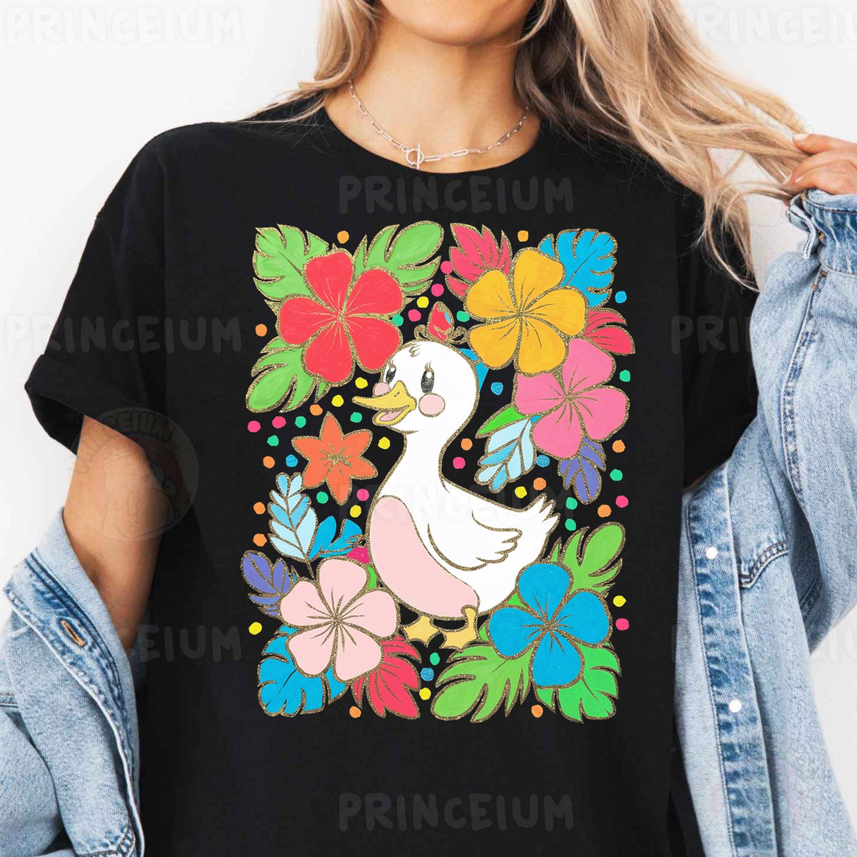 Tropical Floral Duck