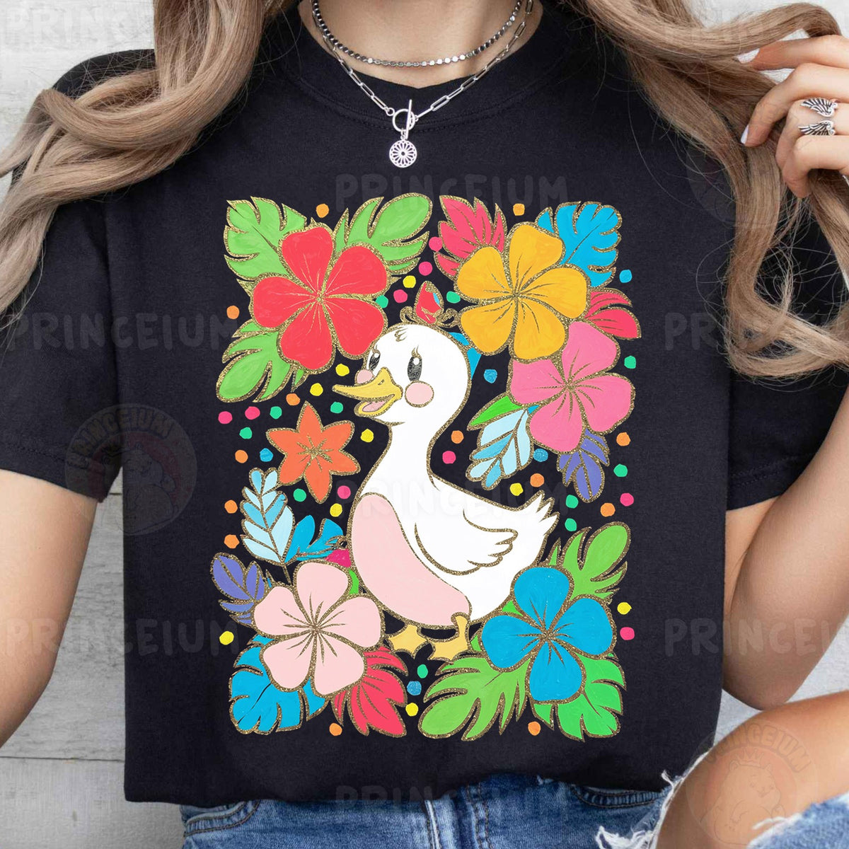 Tropical Floral Duck