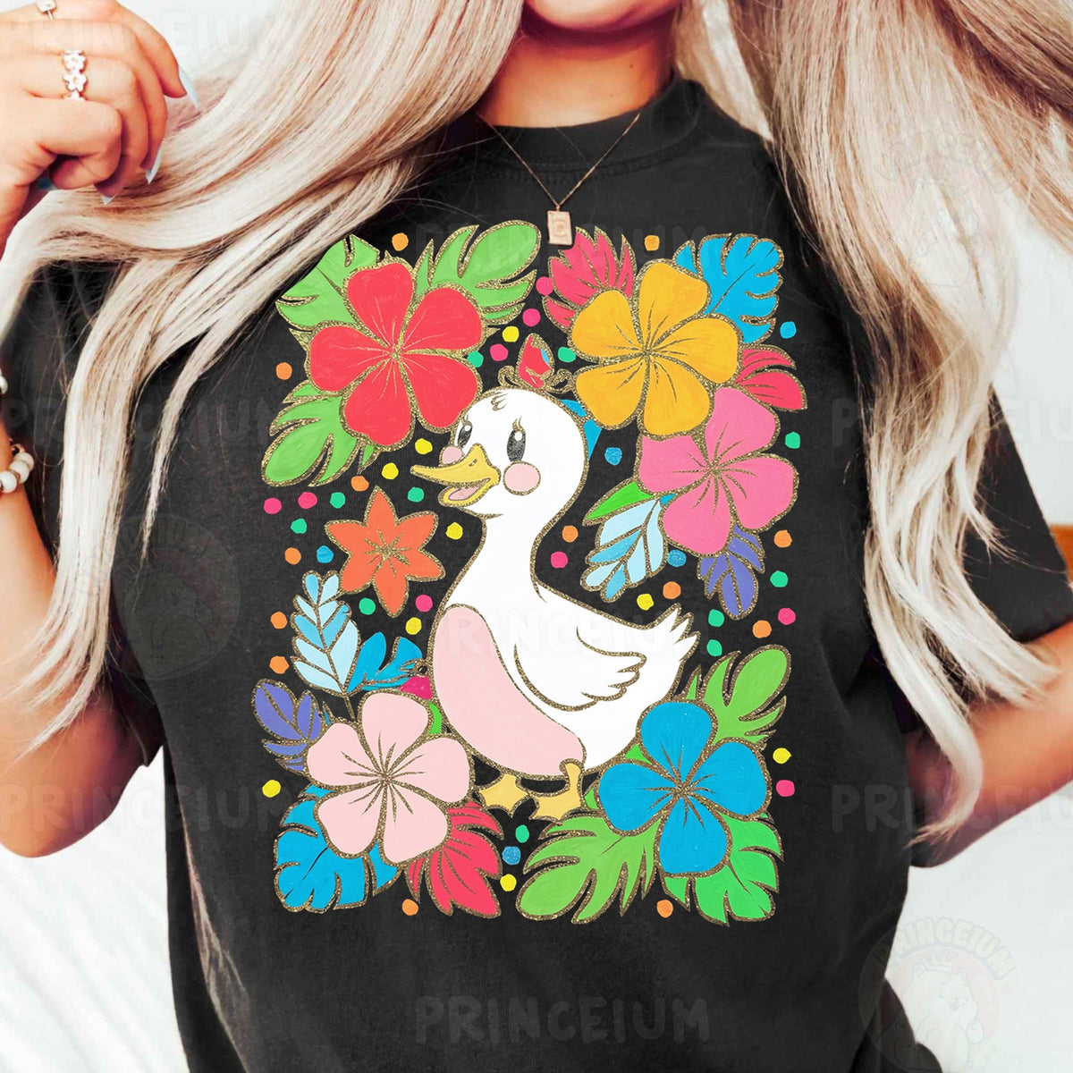 Tropical Floral Duck