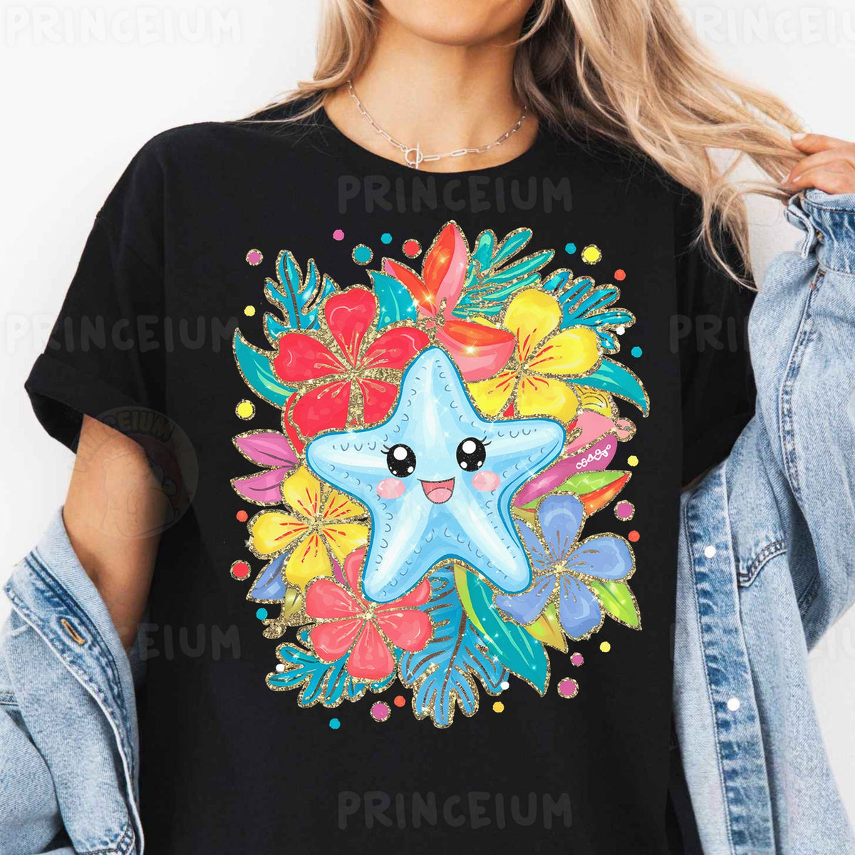Kawaii Starfish Tropical Flowers