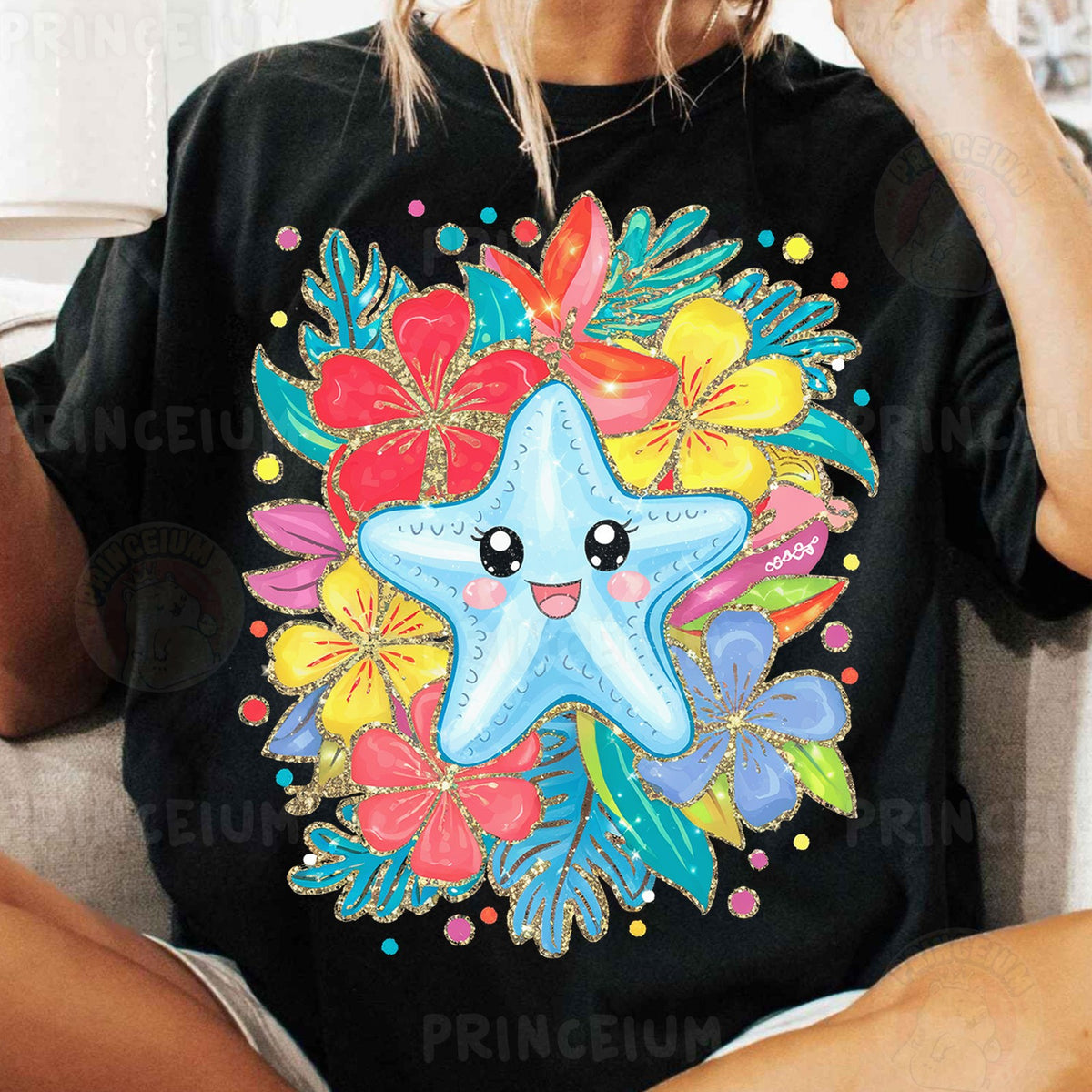 Kawaii Starfish Tropical Flowers