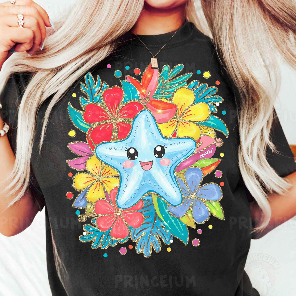 Kawaii Starfish Tropical Flowers