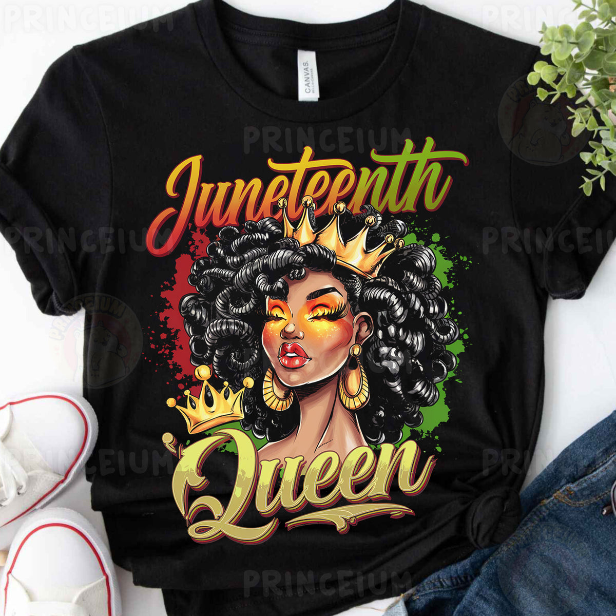a t - shirt with a picture of a woman wearing a crown