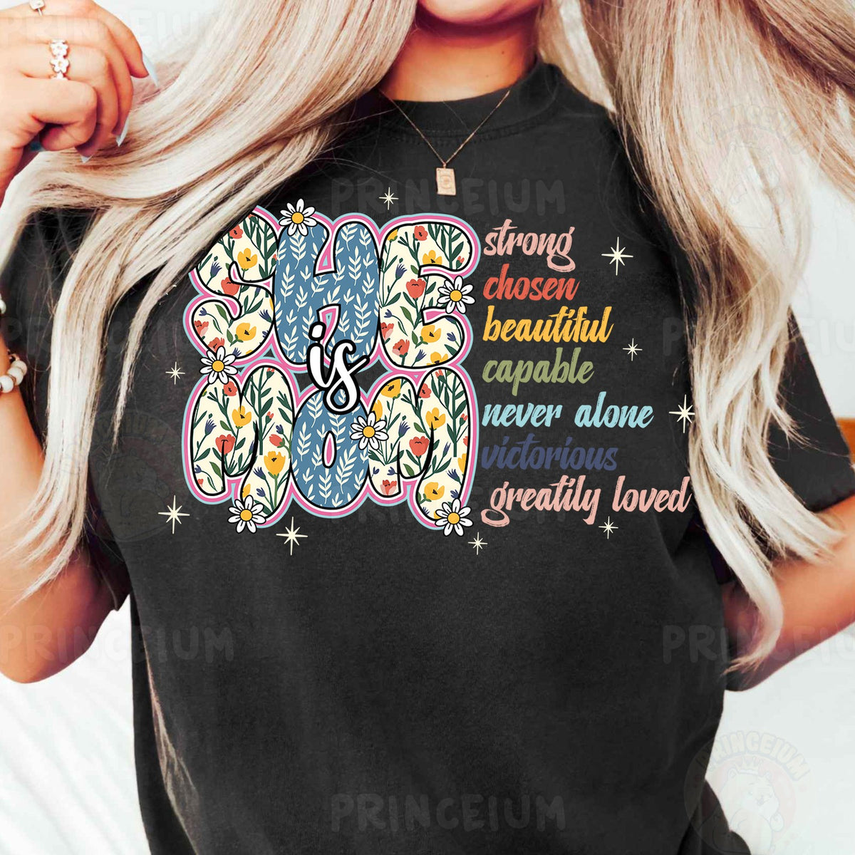 She Is Strong Floral Affirmations