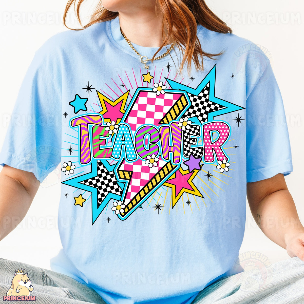 Retro Pop Teacher Lightning Bolt