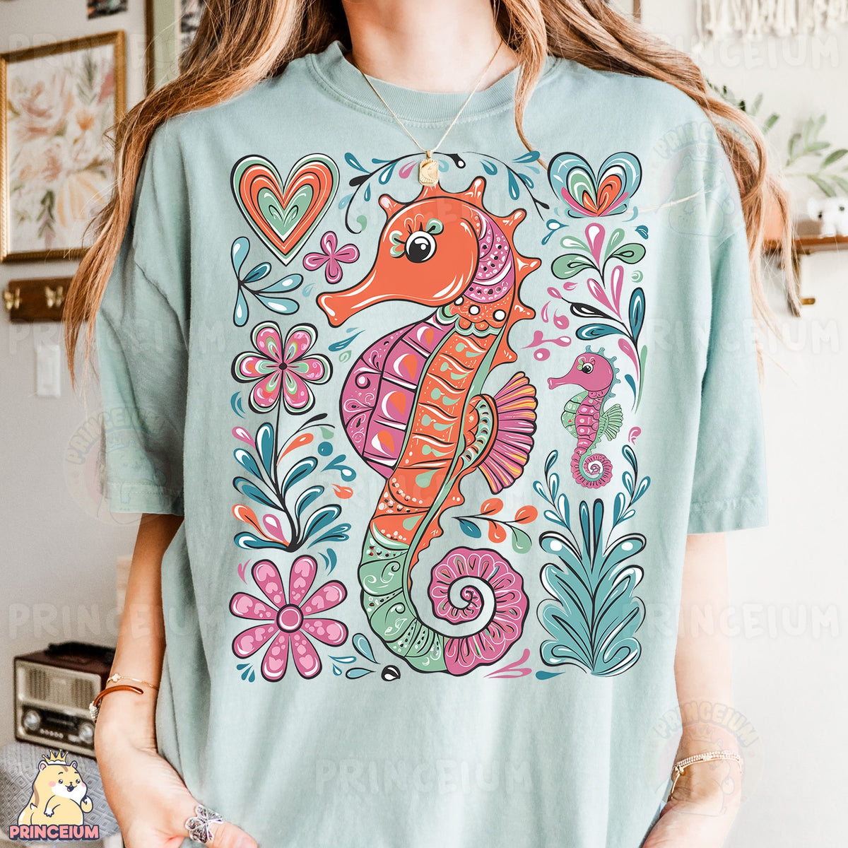Folk Art Seahorse