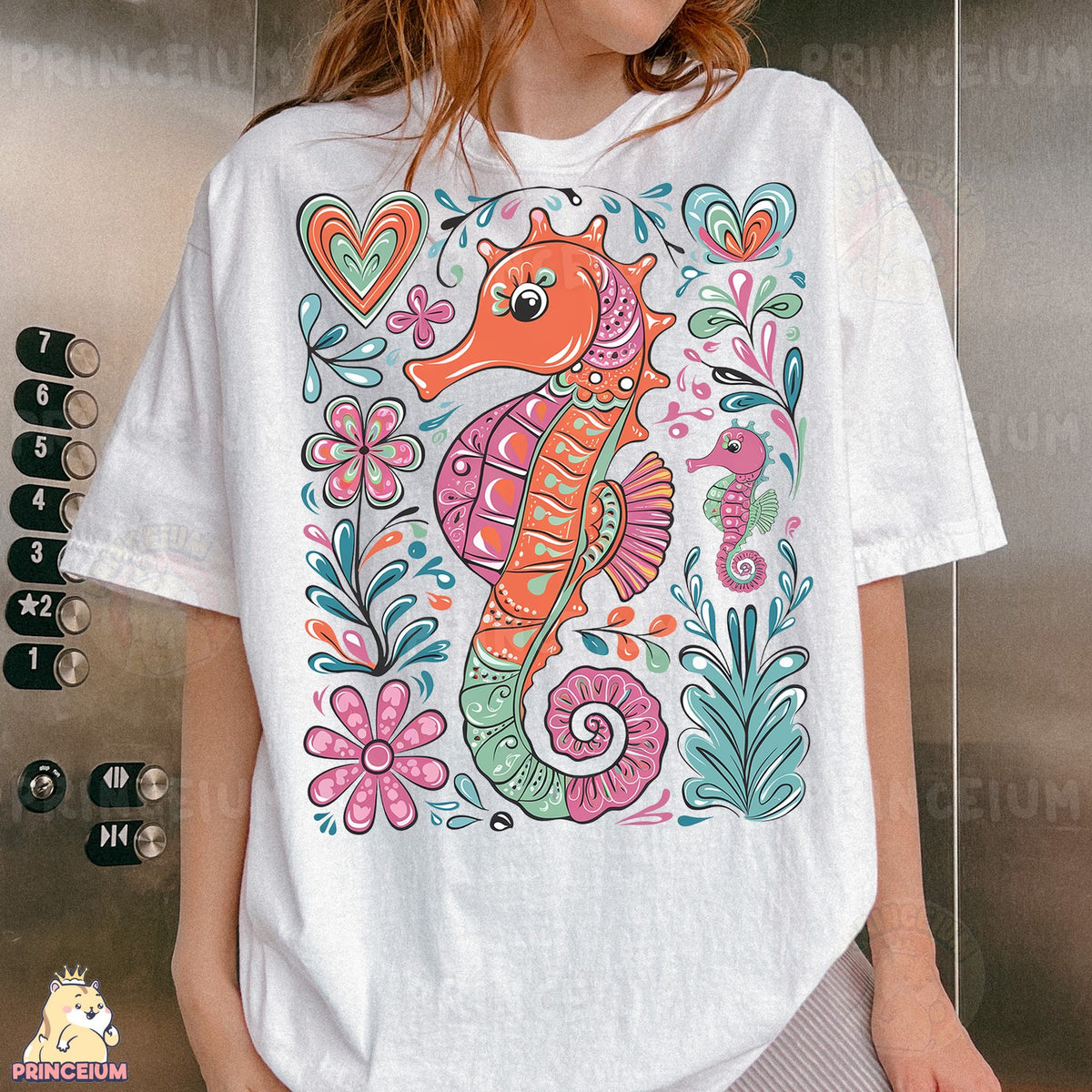 Folk Art Seahorse