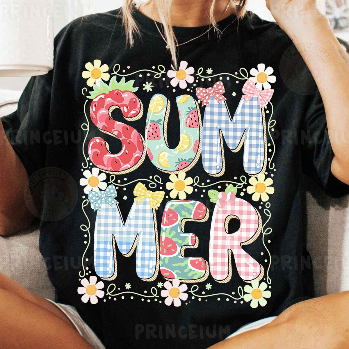 Sweet Summer Strawberry Gingham