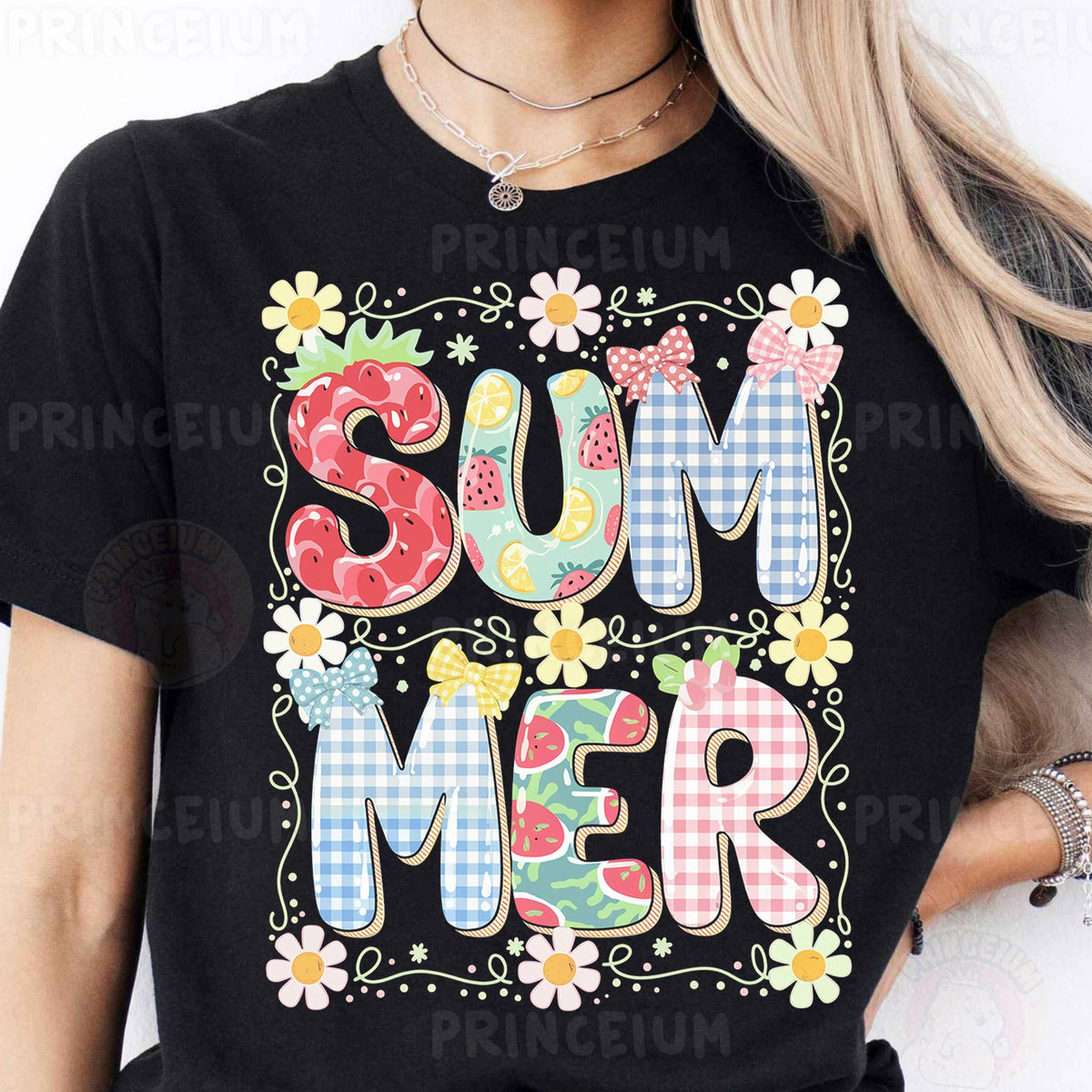 Sweet Summer Strawberry Gingham