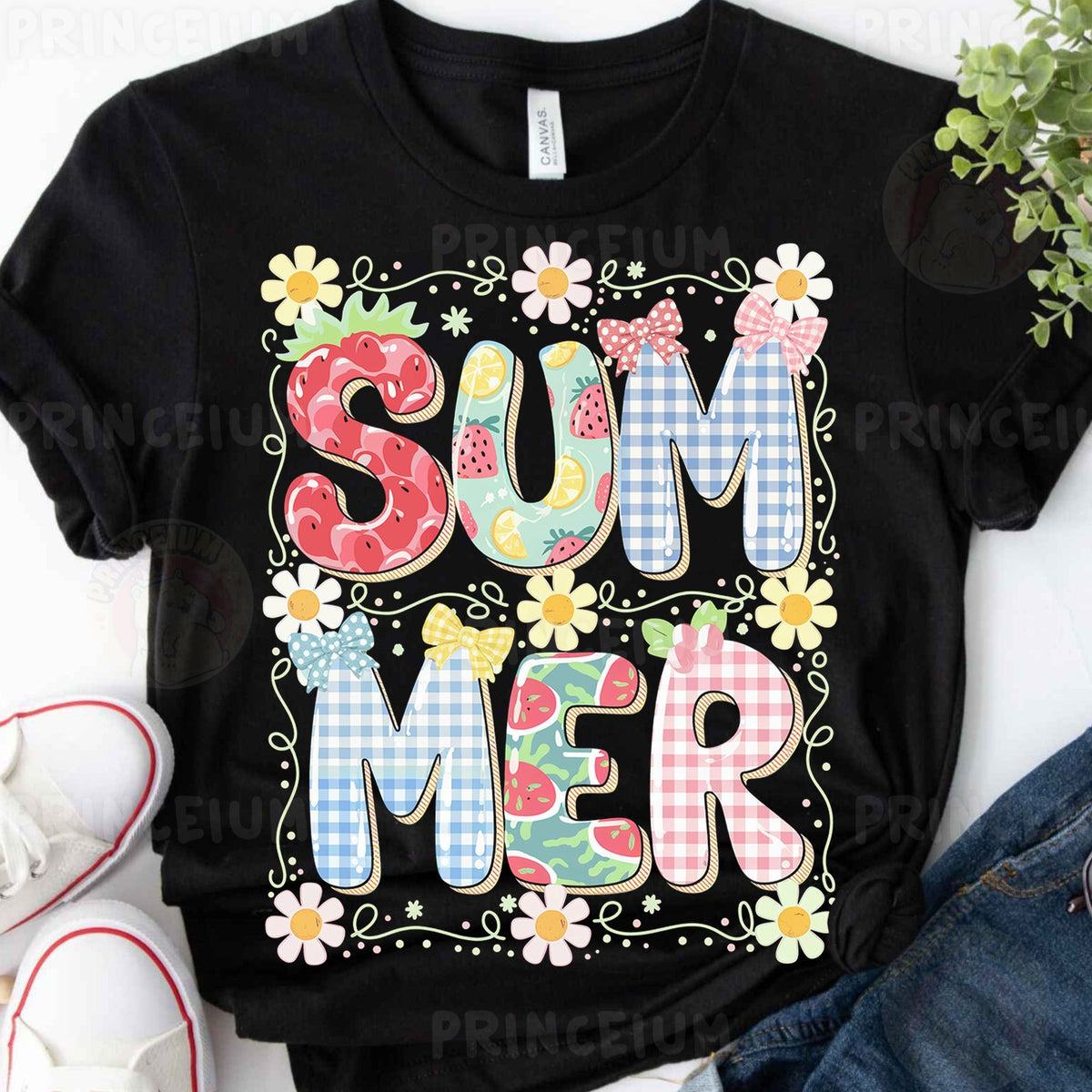 Sweet Summer Strawberry Gingham