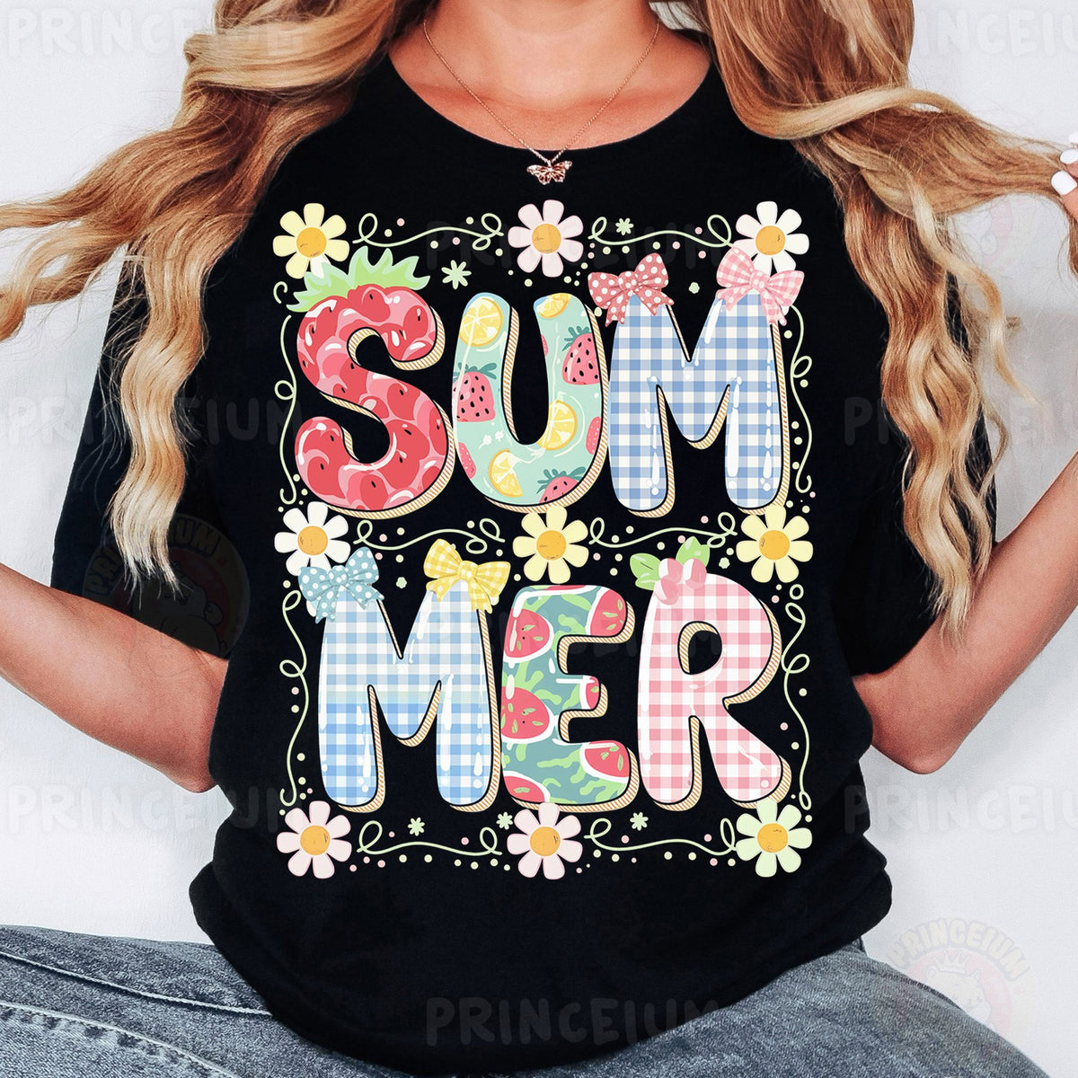 Sweet Summer Strawberry Gingham
