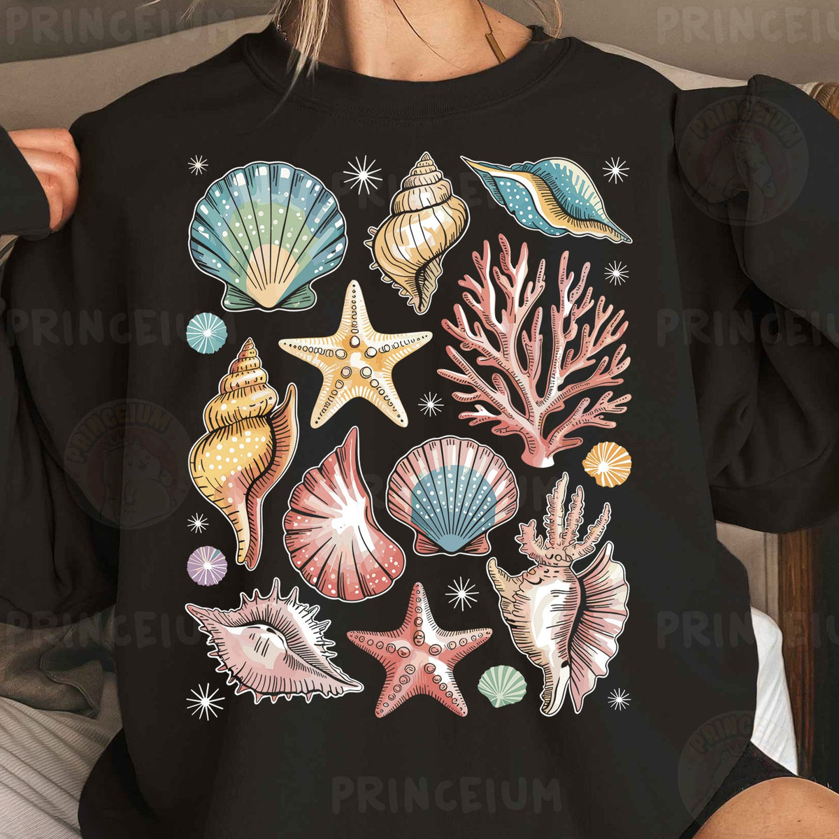 Pastel Seashells and Coral